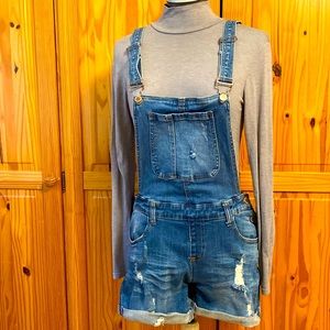 I and M Jeans Overall Shorts